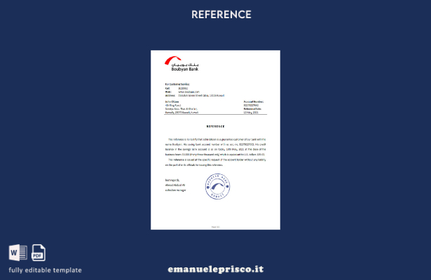modello di riferimento Kuwait Boubyan in stile verificato